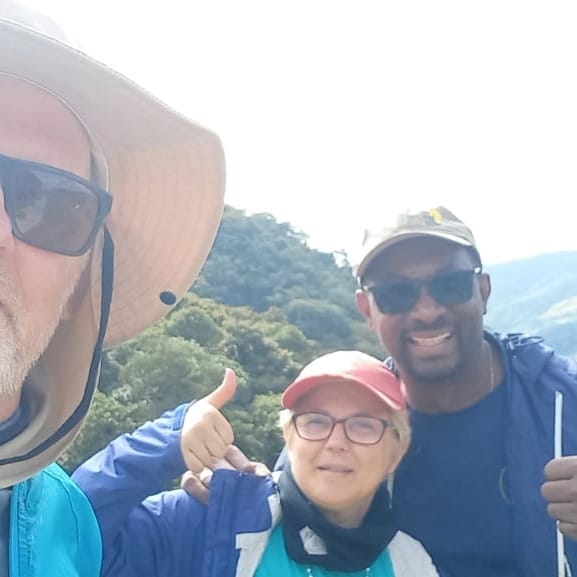 Maria Cristina junto com Wagner Silva - Caminho da Fé